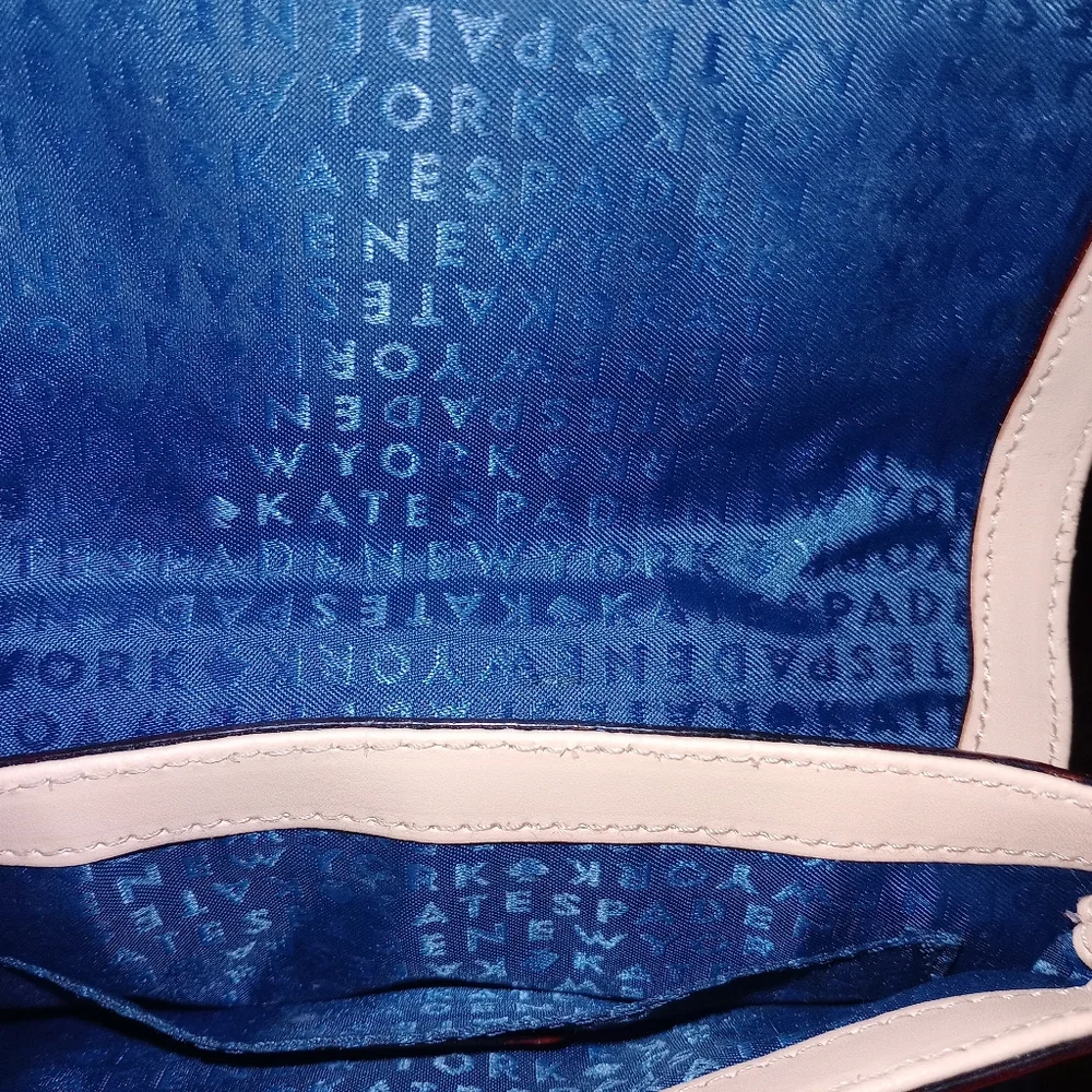 Kate Spade Blue and White Geometric Crossbody Bag - Picture 3 of 3